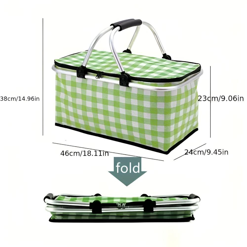 BowLift | Foldable Checkered Picnic Basket