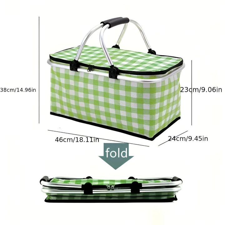BowLift | Foldable Checkered Picnic Basket