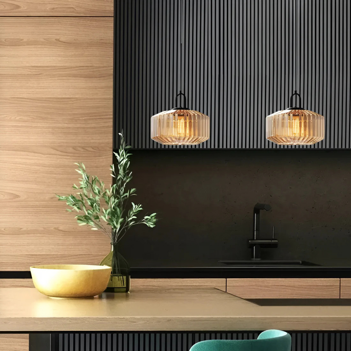 BowLift | Retro Colored Glass Pendant Lamp