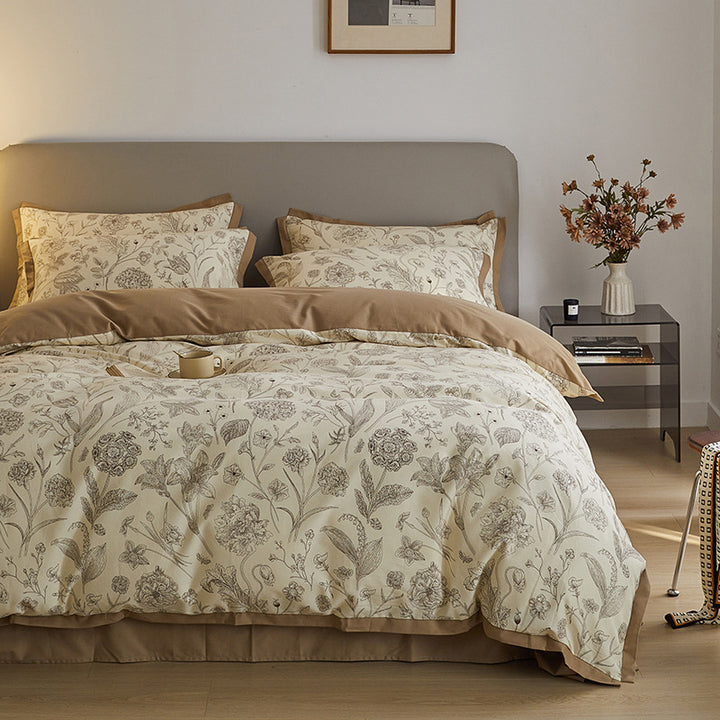 Bedding set, 100S, fluffy, floral pattern