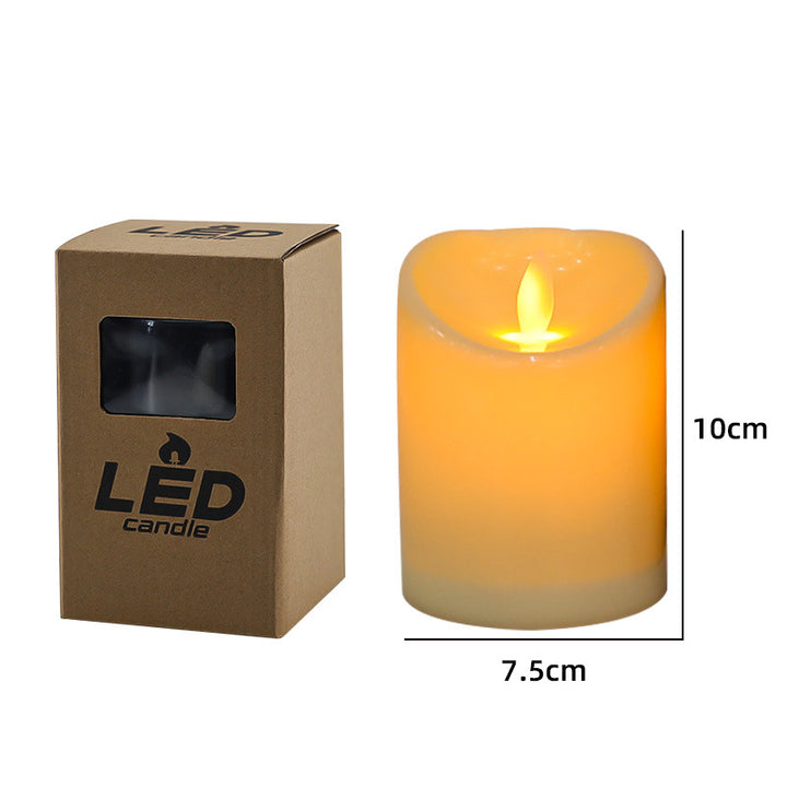 LED stump candle with flicker effect