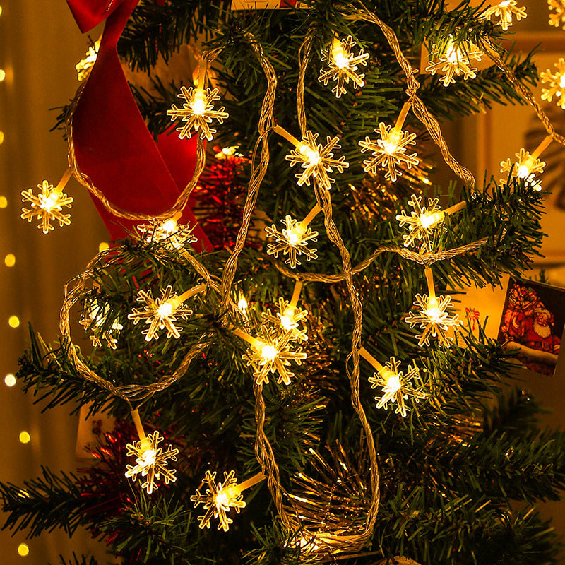 LED Snowflake String Lights for Festive Decoration