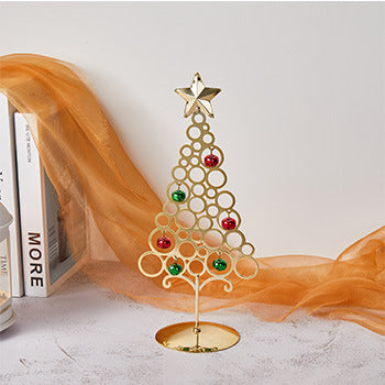 Decorative LED Christmas tree figure made of metal