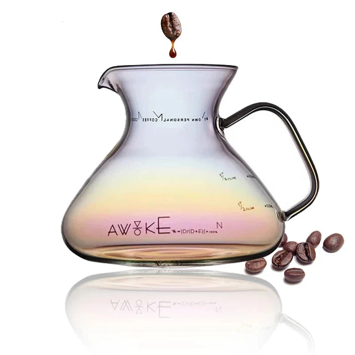 15oz Glass Pour Over Coffee Server Heat-Resistant Drip Brewing Carafe | Bowlift