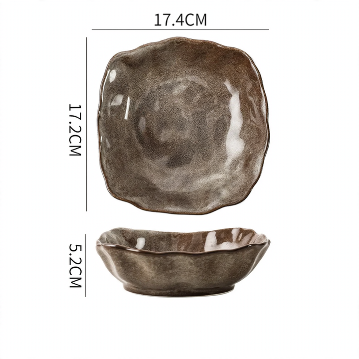 Vintage ceramic dish set, rustic design