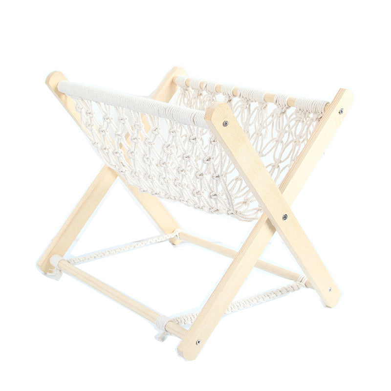 Macrame Folding Hammock-Style Storage Rack Bowlift