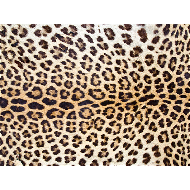 Brown modern carpet polyester leopard print carpet washable non-slip back carpet for the living room | Bowlift