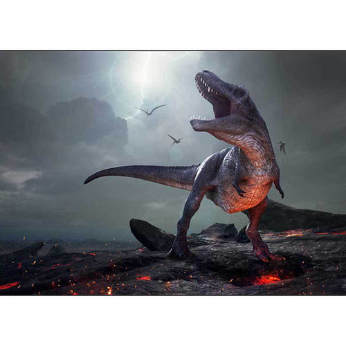 Nordic Dinosaur Pattern Rug Gray Polyester Rug Machine Washable Non-Slip Rug for the Bedroom | Bowlift