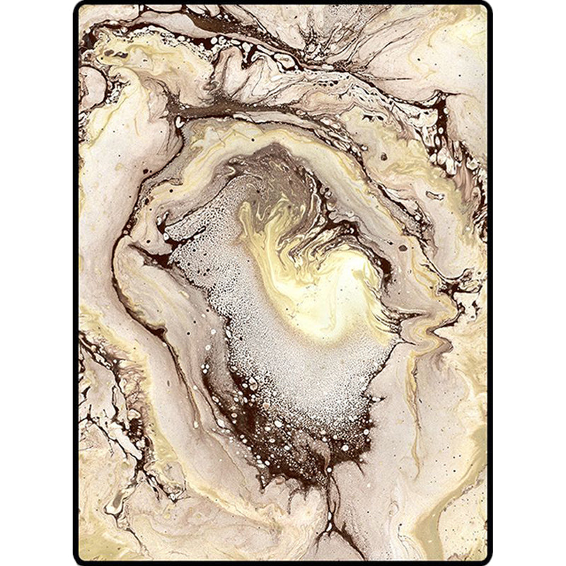 Brown bedroom rug Modern abstract stone-sand pattern area rug Polyester machine washable rug | Bowlift
