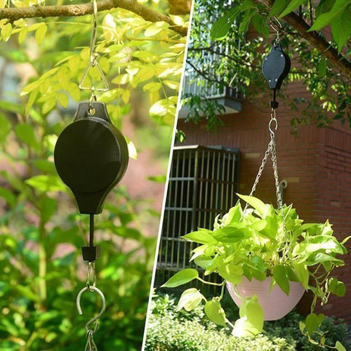 BowLift | Retractable Hook for Garden Pots, Bird Feeder