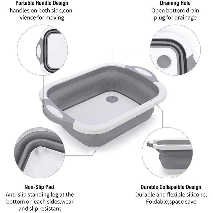 BowLift | Multifunctional Cutting Board Foldable Sink Drain Basket