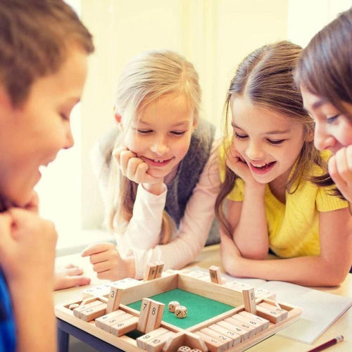BowLift | 4-Player Shut The Box Wooden Table Dice Game
