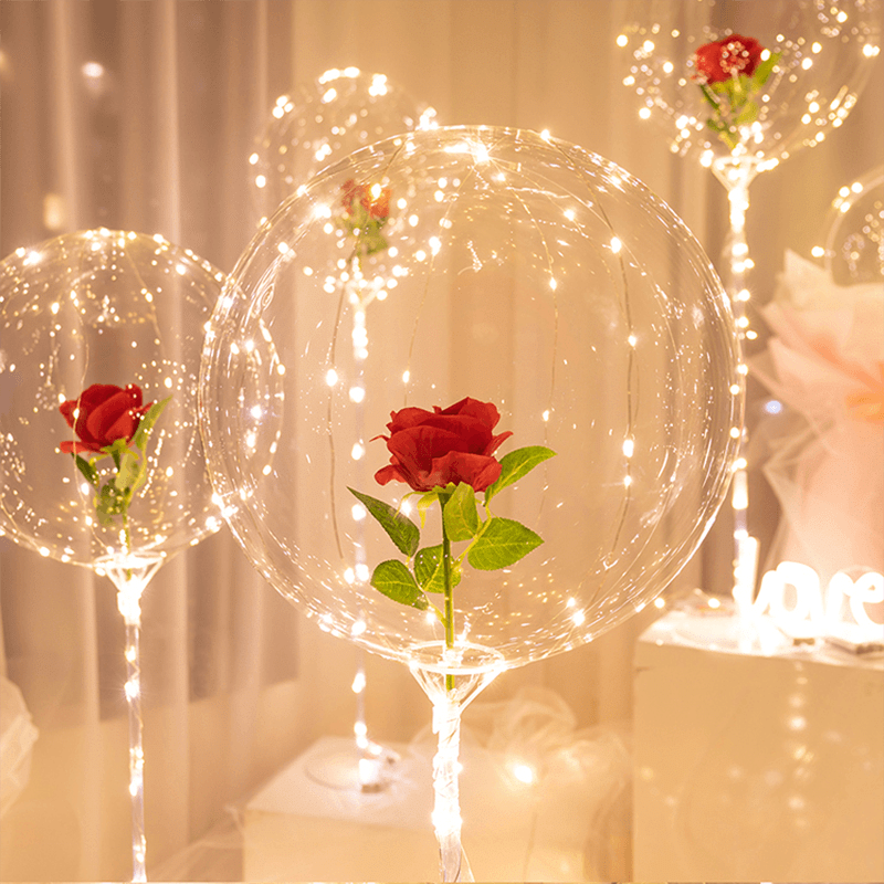 BowLift | LED Luminous Balloon Rose Bouquet