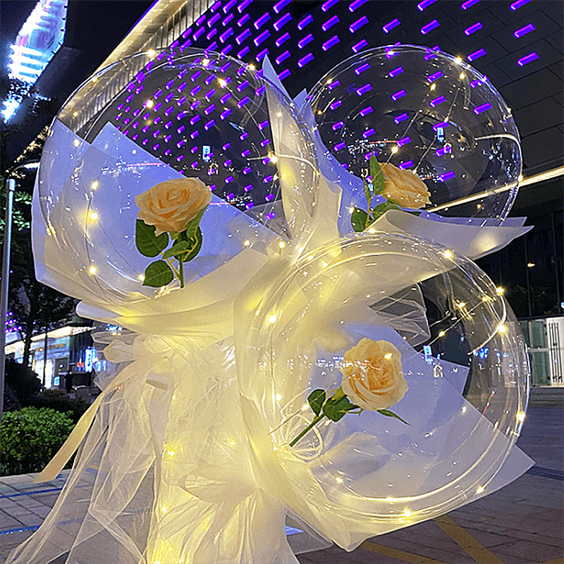 BowLift | LED Luminous Balloon Rose Bouquet