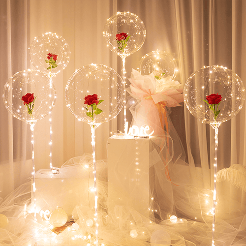 BowLift | LED Luminous Balloon Rose Bouquet