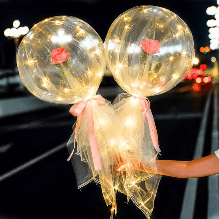 BowLift | LED Luminous Balloon Rose Bouquet