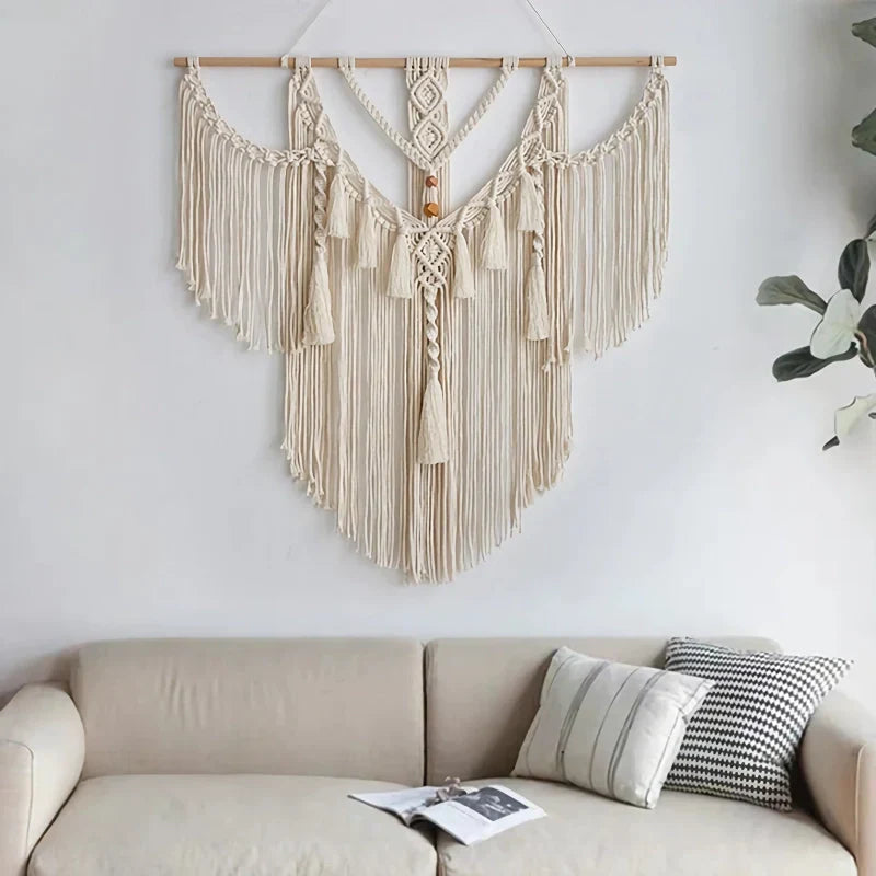 BowLift | Large Macrame Wall Hanging Tapestry with Tassels