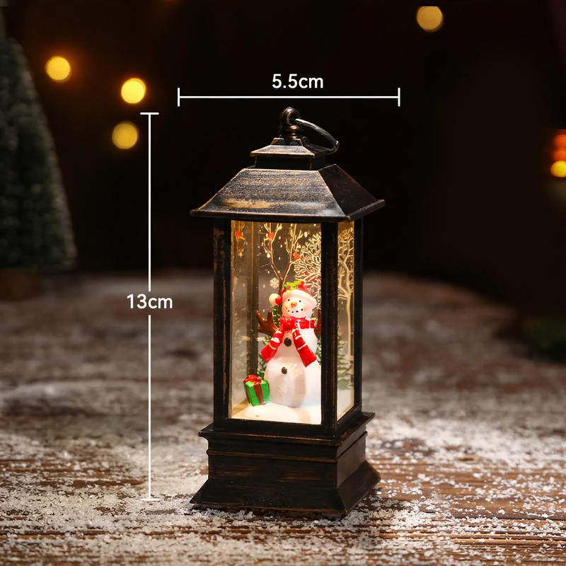 Decorative Christmas oil lamp in retro style