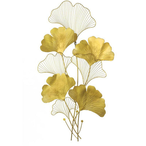 Decorative Metal Ginkgo Wall Sculpture Bowlift