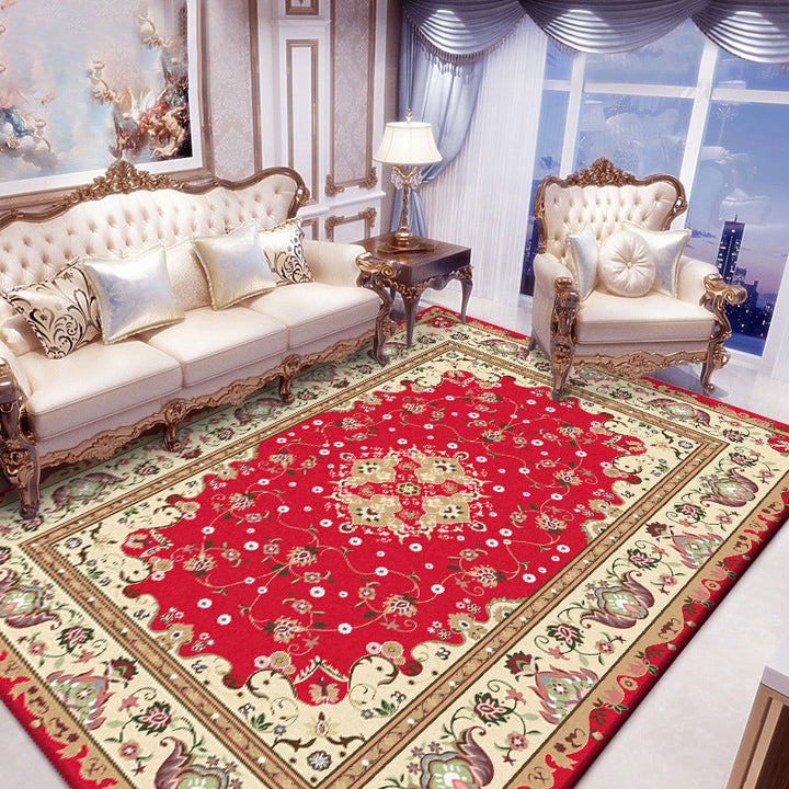 BowLift | Multicolored bedroom rug Moroccan medallion floral pattern rug made of polyester pet-friendly rug