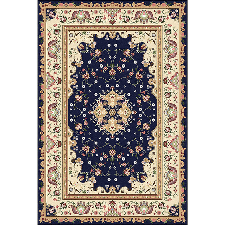 BowLift | Multicolored bedroom rug Moroccan medallion floral pattern rug made of polyester pet-friendly rug