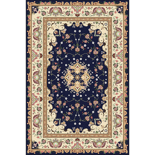 BowLift | Multicolored bedroom rug Moroccan medallion floral pattern rug made of polyester pet-friendly rug