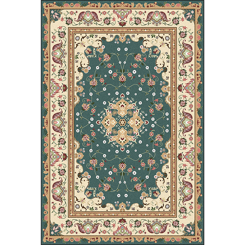 BowLift | Multicolored bedroom rug Moroccan medallion floral pattern rug made of polyester pet-friendly rug
