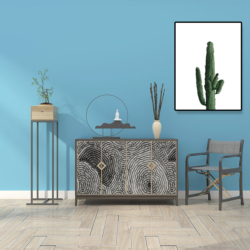 BowLift | Tropical Plant Cactus Wall Decoration Green Texture Surface Canvas Print for Living Room