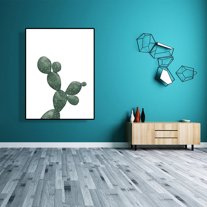 BowLift | Tropical Plant Cactus Wall Decoration Green Texture Surface Canvas Print for Living Room