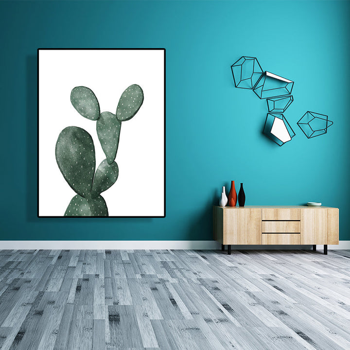 BowLift | Tropical Plant Cactus Wall Decoration Green Texture Surface Canvas Print for Living Room
