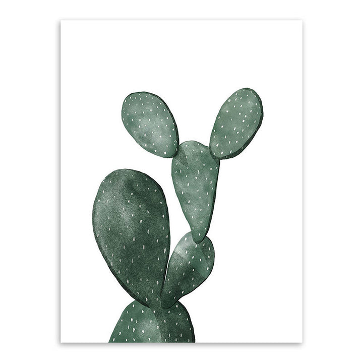 BowLift | Tropical Plant Cactus Wall Decoration Green Texture Surface Canvas Print for Living Room