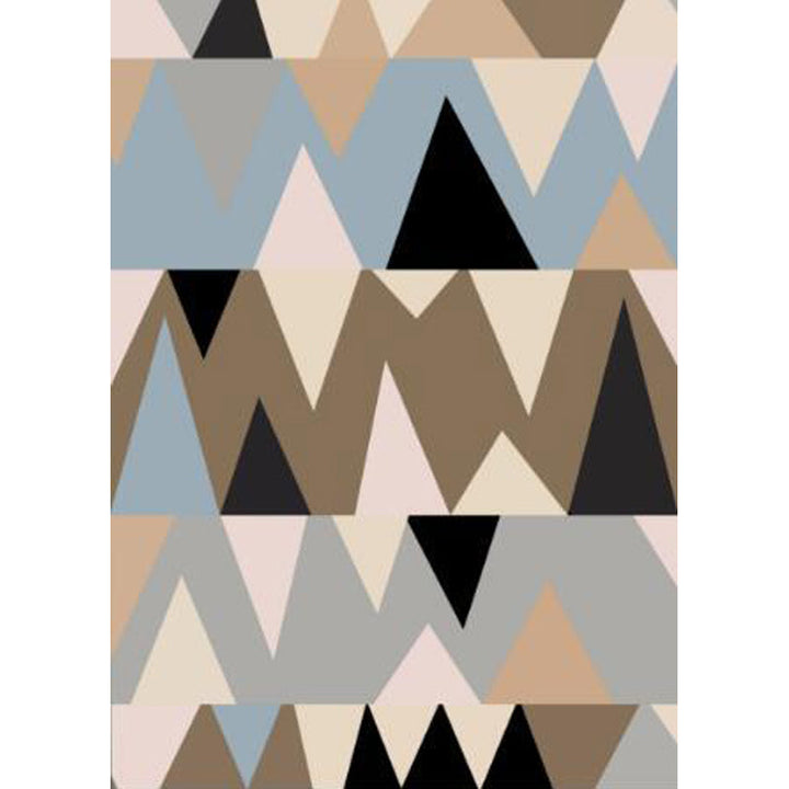 Brown Bedroom Rug Modern Color Block Irregular Shape Pattern Rug Polyester Washable Non-Slip Rug | Bowlift