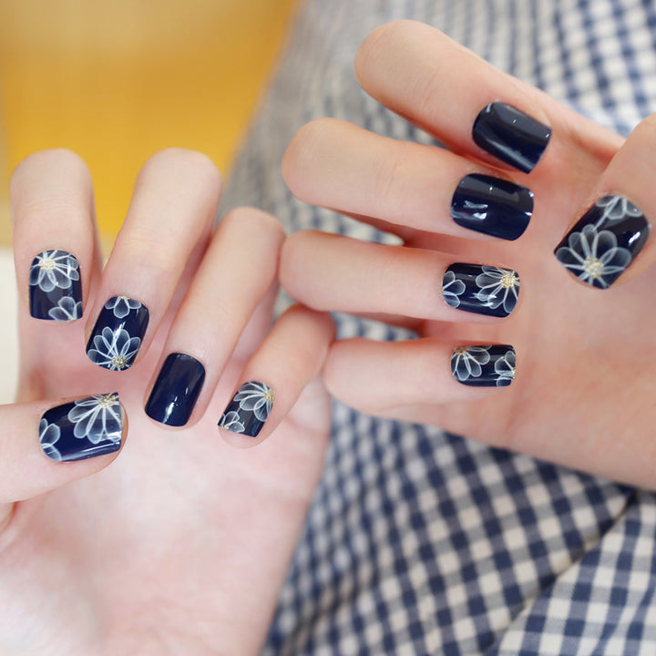 Artistic Floral Press-On Nail Set