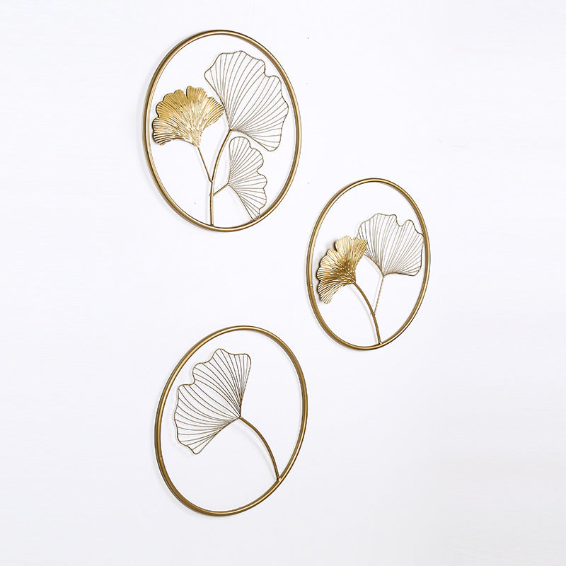 Decorative Metal Ginkgo Leaf Wall Art Bowlift