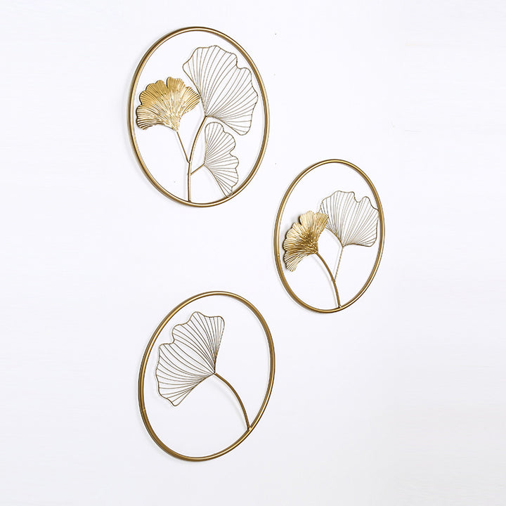 Decorative Metal Ginkgo Leaf Wall Art Bowlift