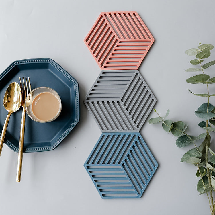 Unisex Silicone Coaster with Modern Geometric Design Bowlift