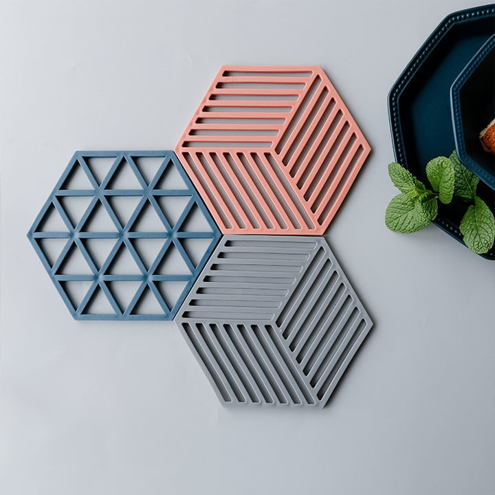 Unisex Silicone Coaster with Modern Geometric Design Bowlift