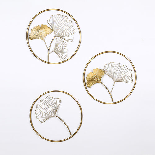 Decorative Metal Ginkgo Leaf Wall Art Bowlift