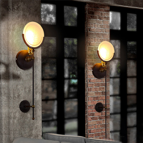 BowLift | Torch Wall Lamp Modern 1 Head Wall Lighting with Clear Glass Panel for Living Room