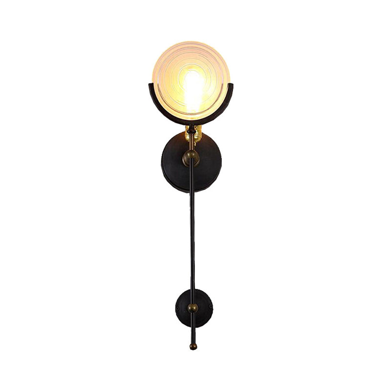BowLift | Torch Wall Lamp Modern 1 Head Wall Lighting with Clear Glass Panel for Living Room