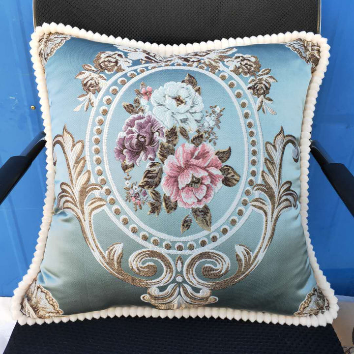 Decorative Embroidered Throw Pillow