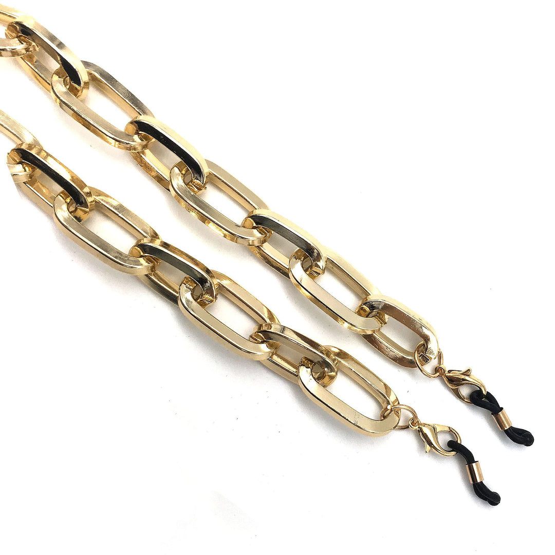 Fashion-Forward Metallic Eyewear Chain Bowlift