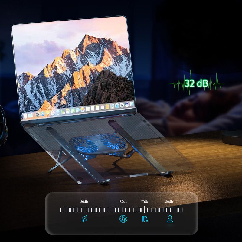 BowLift | Laptop Heightened Holder with Cooling Fan