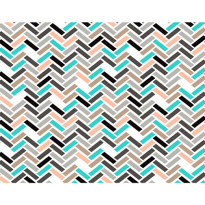 Pink and Green Bedroom Rug Modern Rectangular Pattern Area Rug Polyester Anti-Slip Back Rug | Bowlift