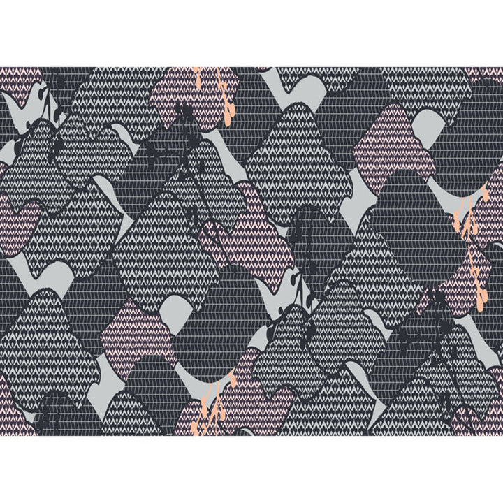 Gray Bedroom Carpet Modern Abstract Stripes Twisted Line Pattern Carpet Polyester Non-Slip Back Carpet | Bowlift