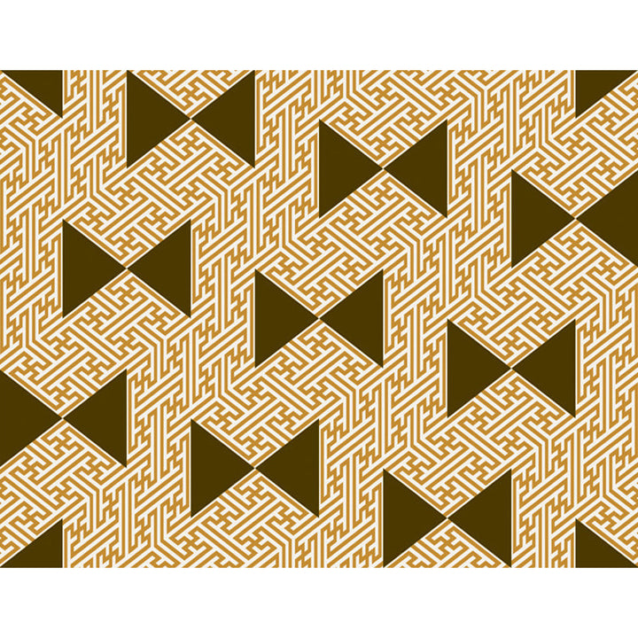 Yellow bedroom rug modern triangle labyrinth pattern rug polyester stain-resistant rug | Bowlift