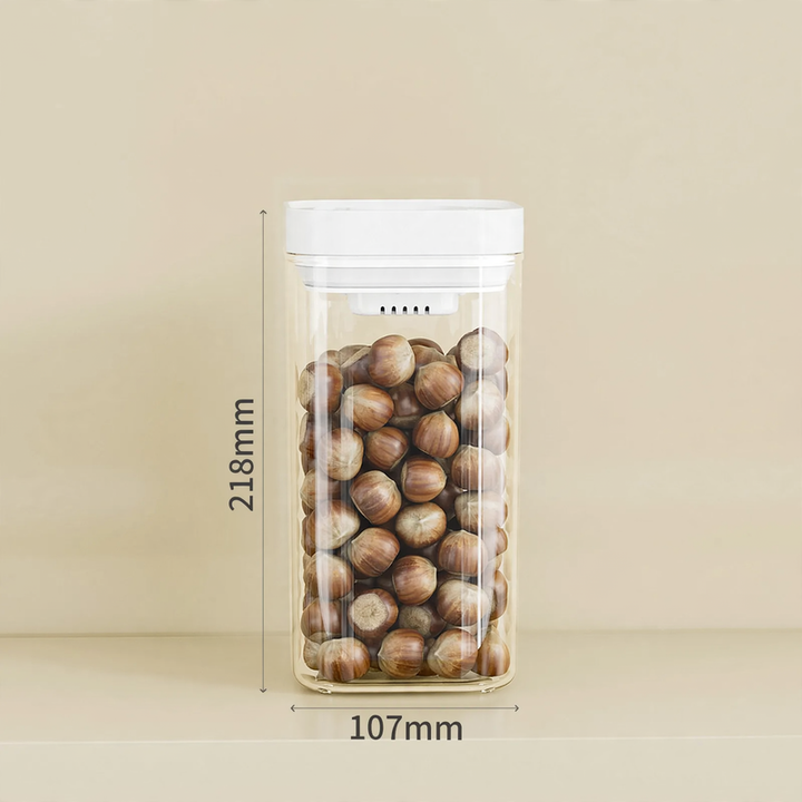 Plastic storage container with pressure seal