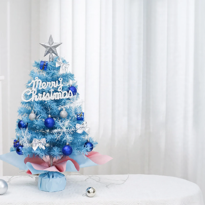 Mini Christmas tree, 45 cm or 60 cm, Blue