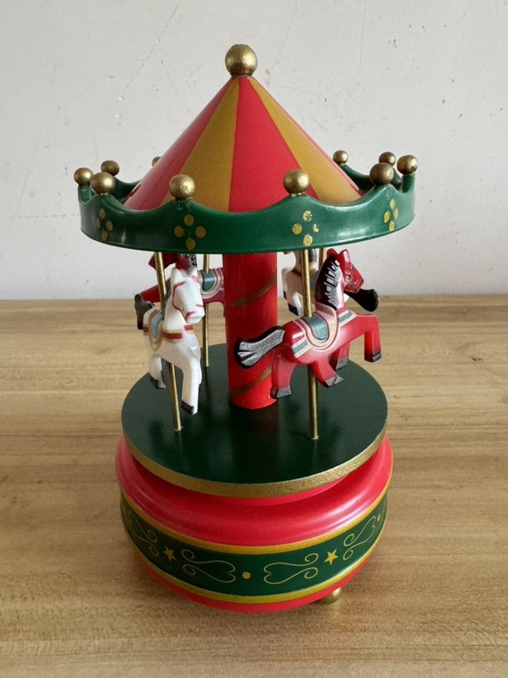 Decorative carousel music box with painting