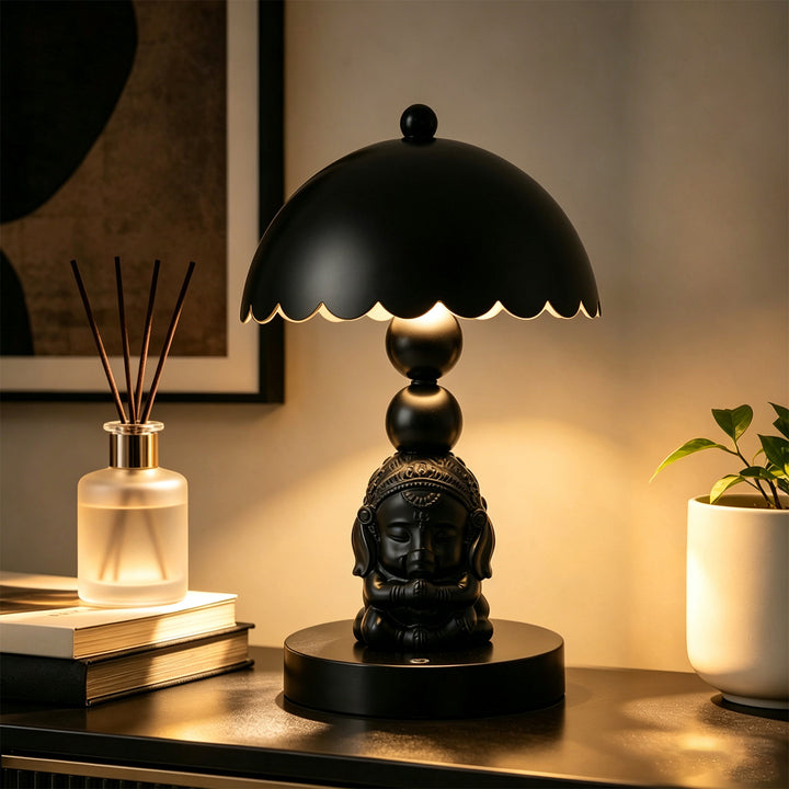 Elephant table lamp with relief details, European design